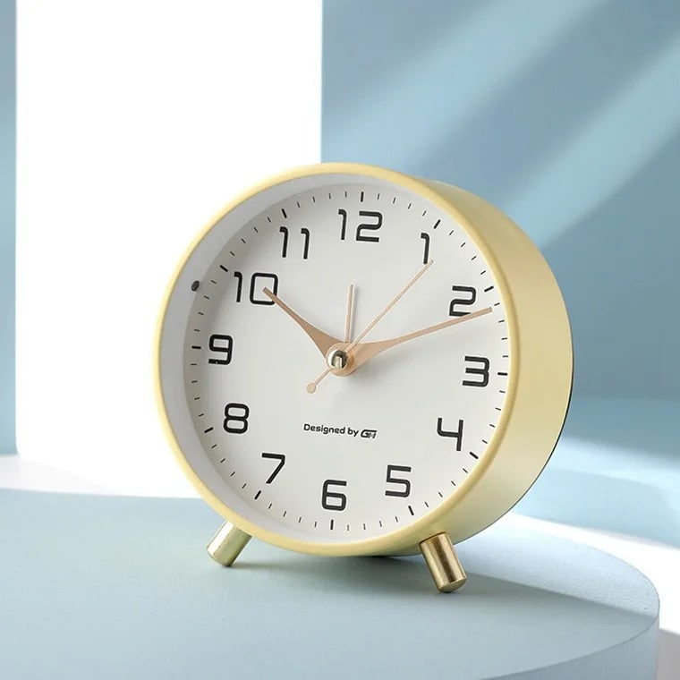 Modern Table Clock Scandinavian Style Silent Movement Design - Image 9