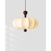 Modern White Pendant Light Wooden Accent - Image 10