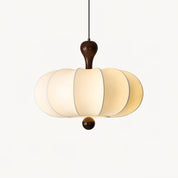 Modern White Pendant Light Wooden Accent - Image 5