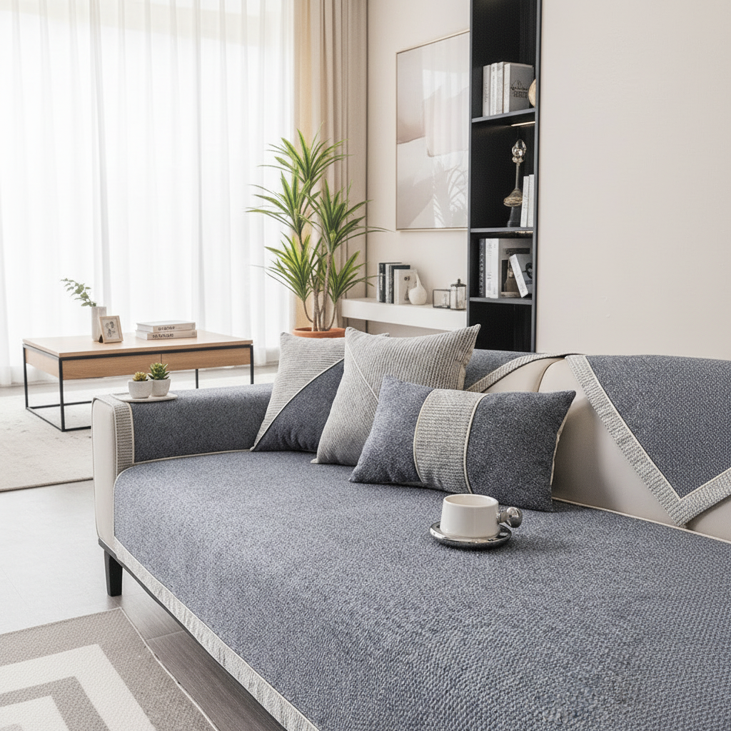 Non-Slip Cotton-Linen Sofa Cover All Seasons Home - Image 8