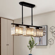 Nordic Pendant Light Multi-Head Long Glass Shades Dining Room - Image 1