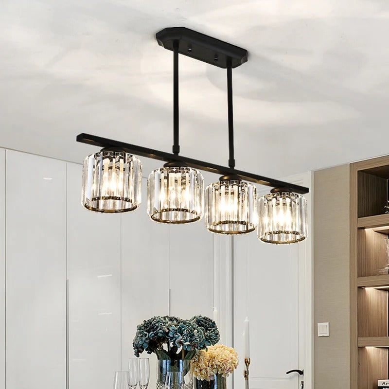 Nordic Pendant Light Multi-Head Long Glass Shades Dining Room - Image 12