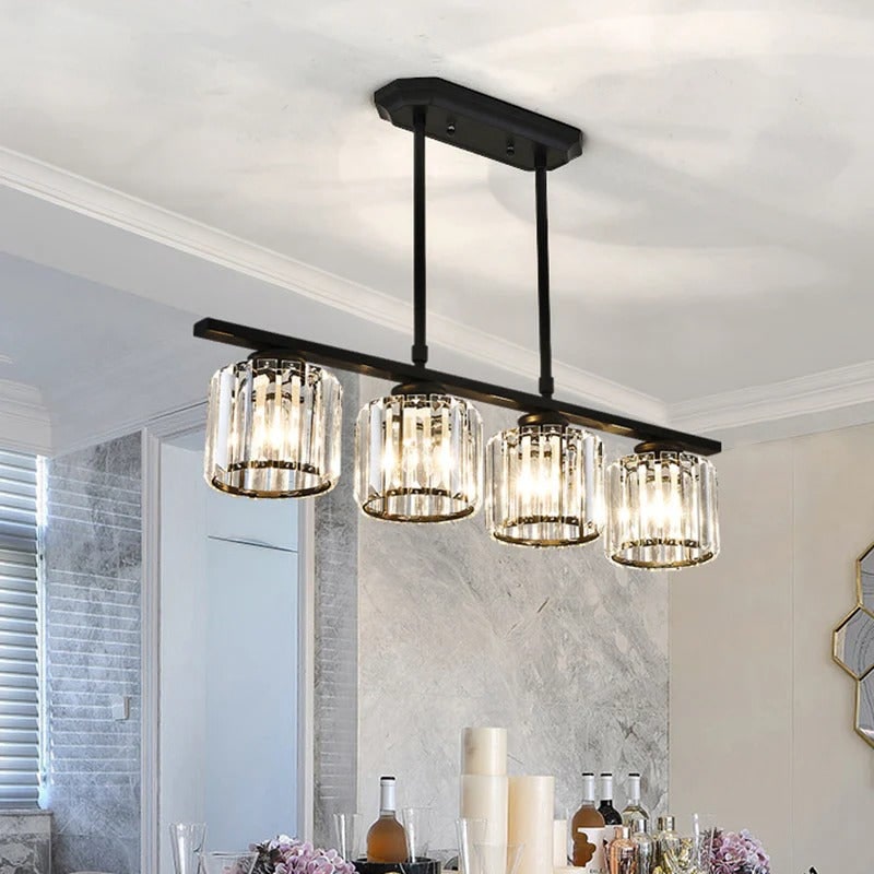 Nordic Pendant Light Multi-Head Long Glass Shades Dining Room - Image 13