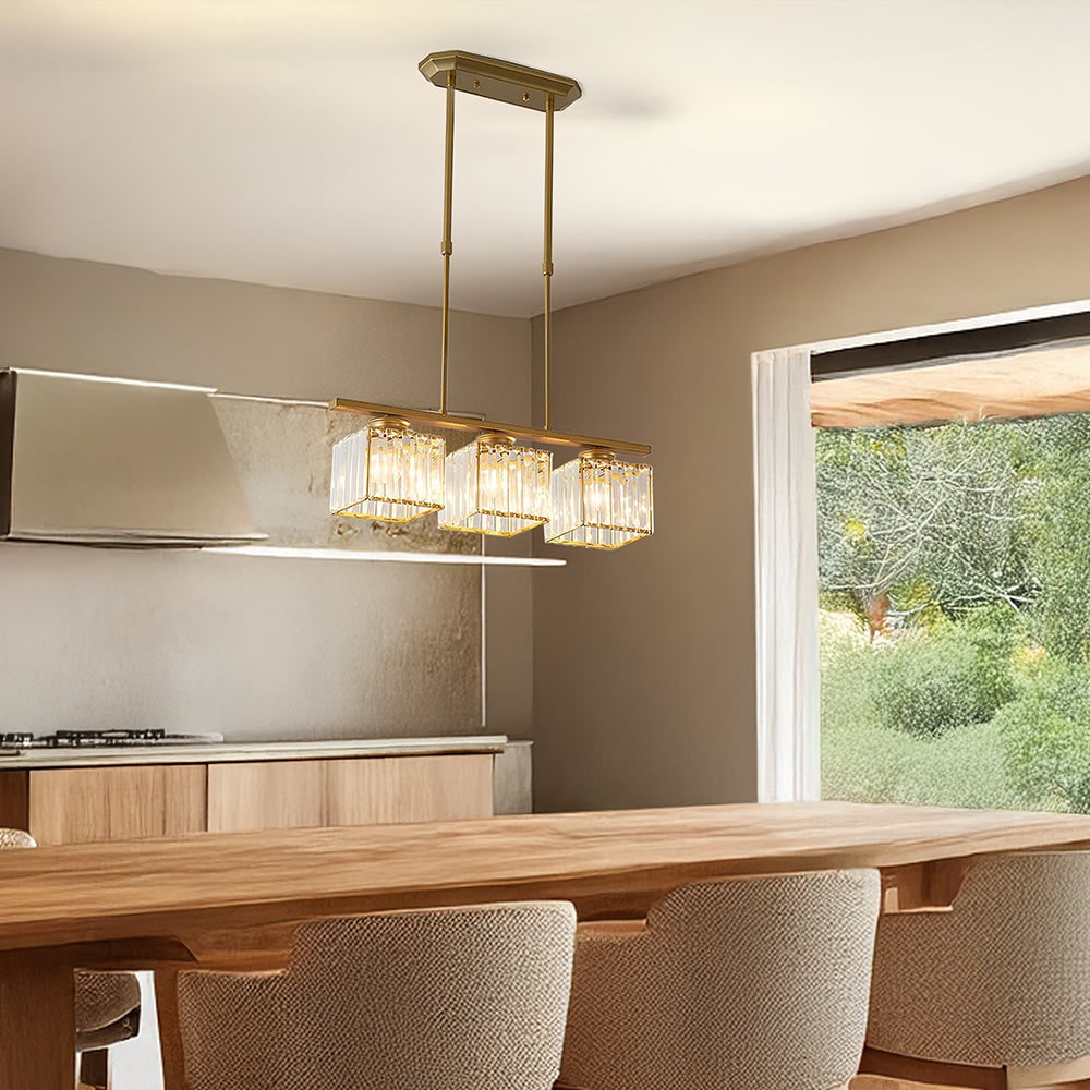 Nordic Pendant Light Multi-Head Long Glass Shades Dining Room - Image 20