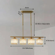 Nordic Pendant Light Multi-Head Long Glass Shades Dining Room - Image 24