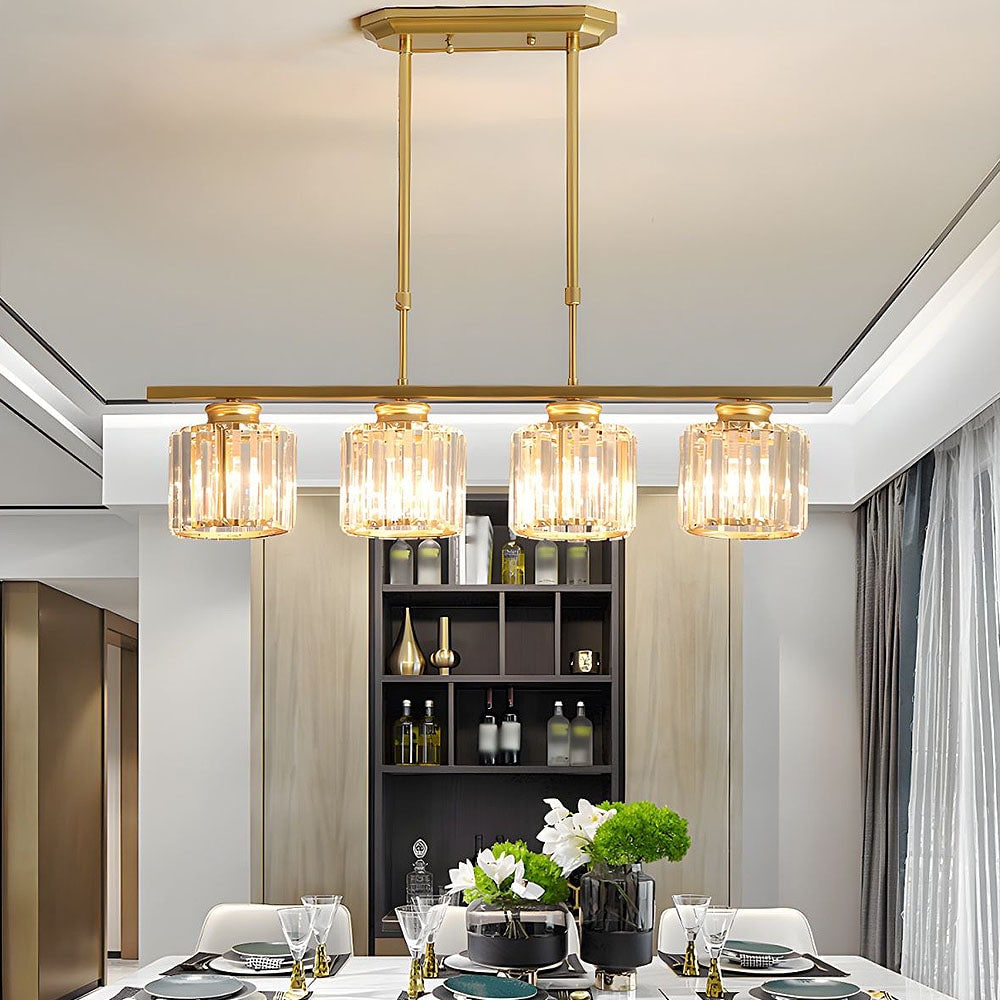 Nordic Pendant Light Multi-Head Long Glass Shades Dining Room - Image 29