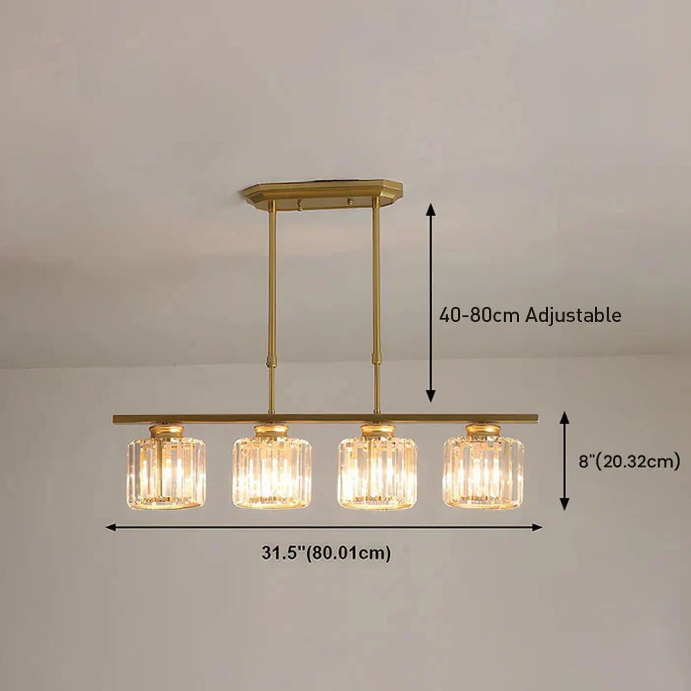 Nordic Pendant Light Multi-Head Long Glass Shades Dining Room - Image 30