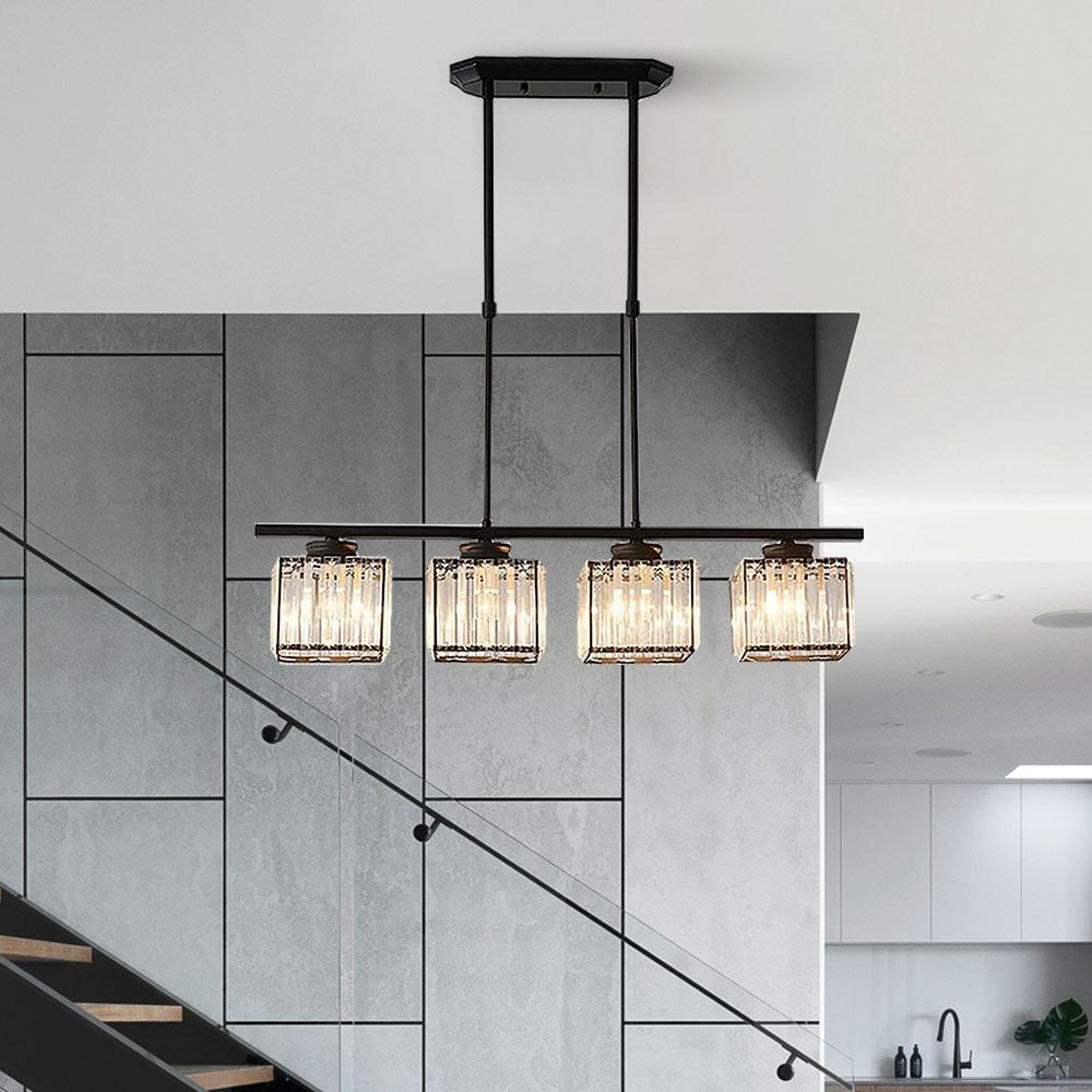 Nordic Pendant Light Multi-Head Long Glass Shades Dining Room - Image 5