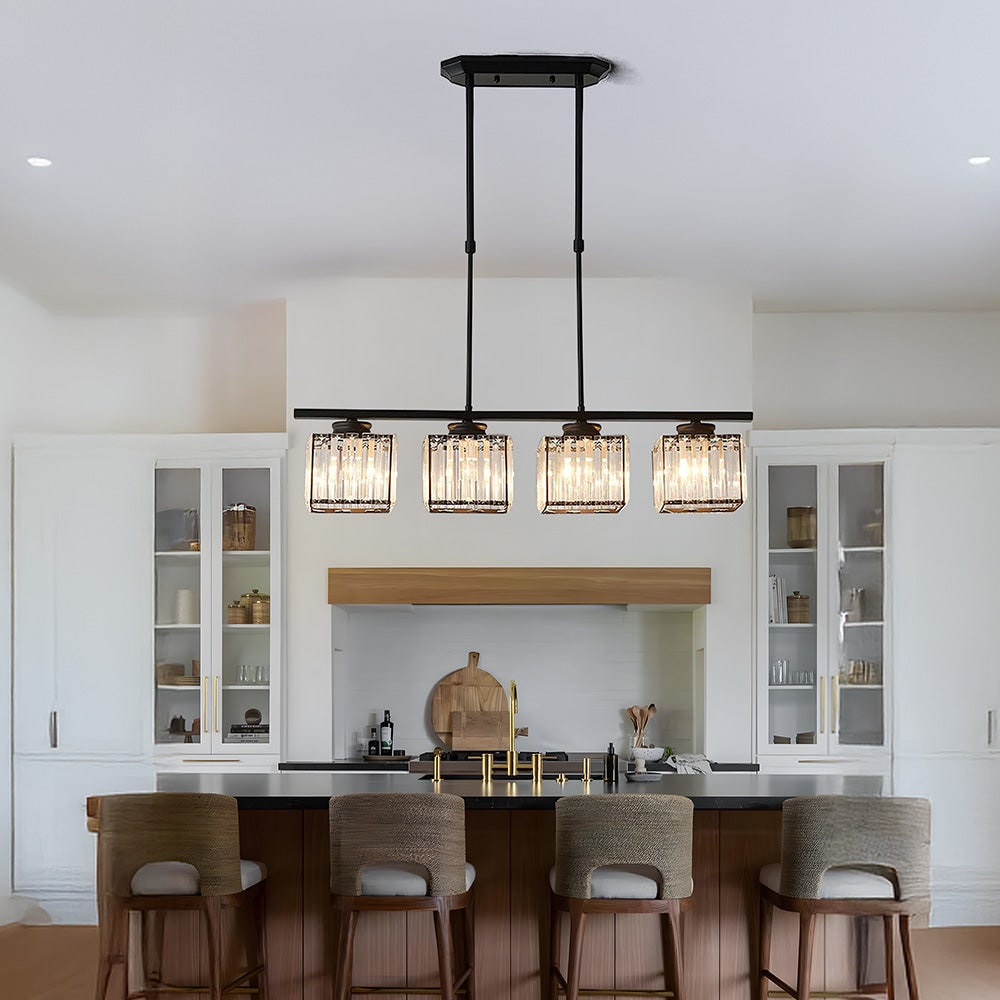 Nordic Pendant Light Multi-Head Long Glass Shades Dining Room - Image 6