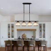 Nordic Pendant Light Multi-Head Long Glass Shades Dining Room - Image 6