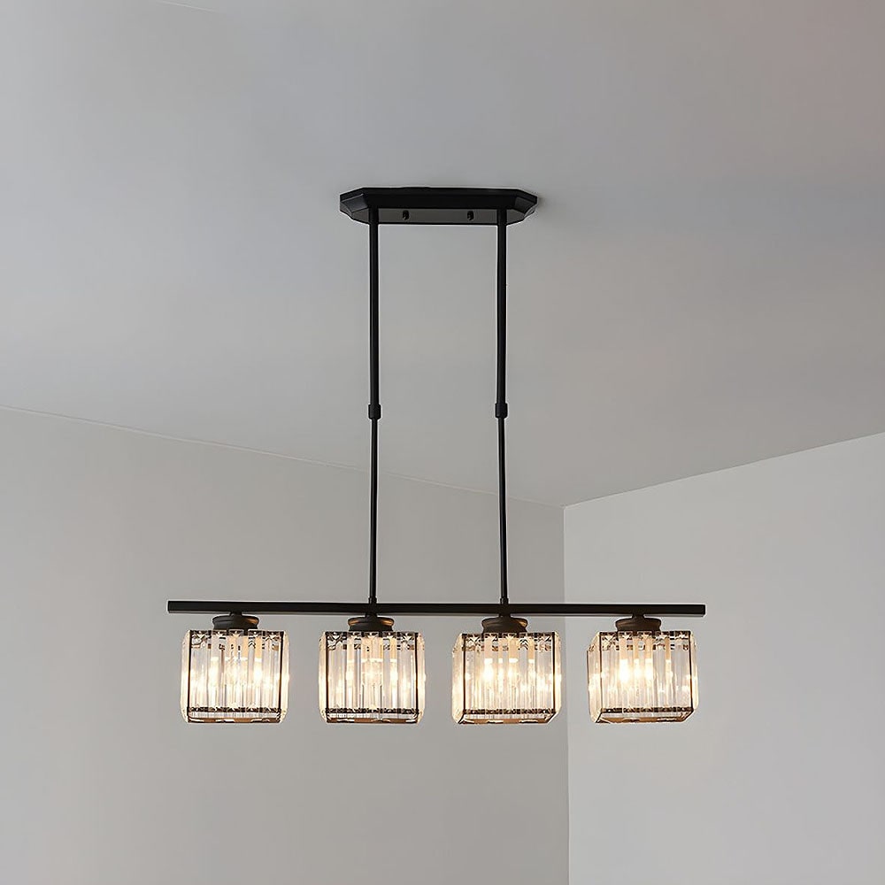 Nordic Pendant Light Multi-Head Long Glass Shades Dining Room - Image 8