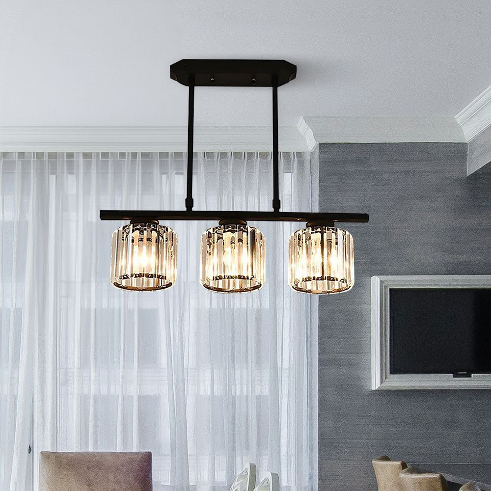 Nordic Pendant Light Multi-Head Long Glass Shades Dining Room - Image 9