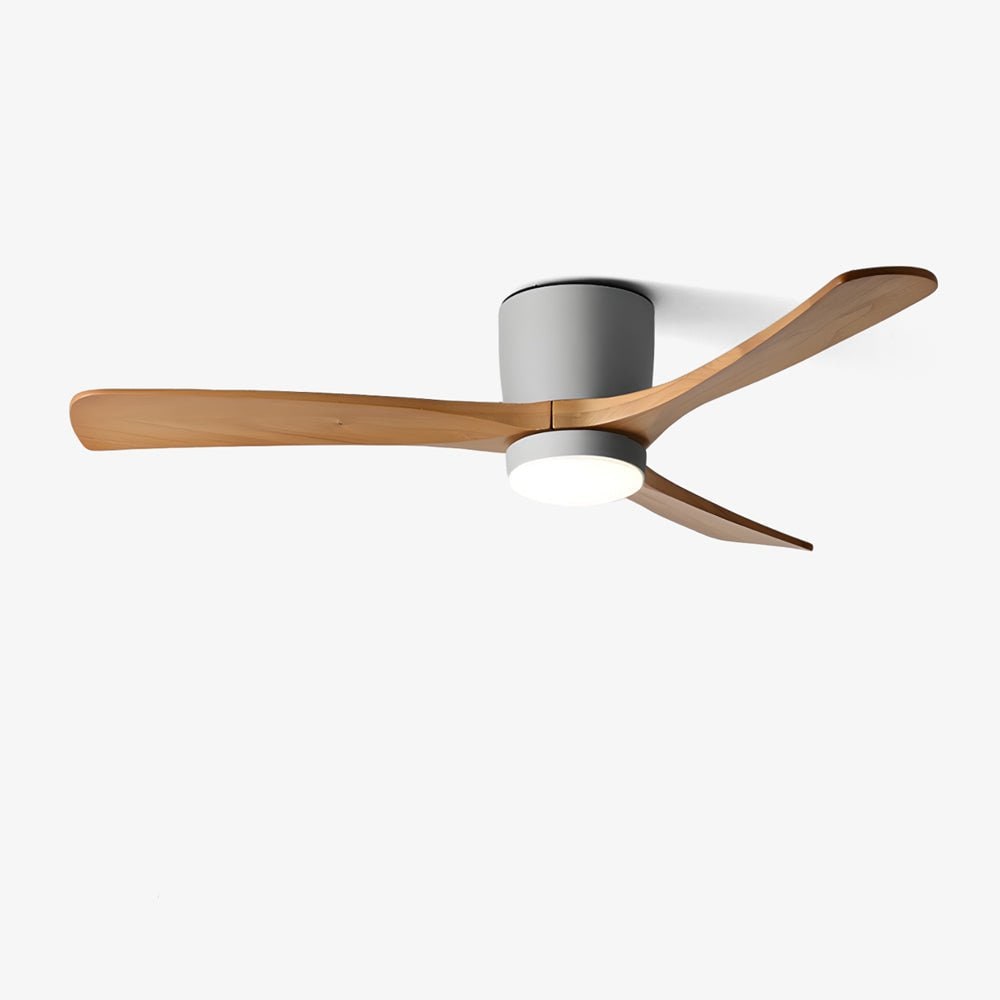 Nordic Wood Ceiling Fan Light Modern Design Living Room - Image 1