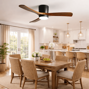 Nordic Wood Ceiling Fan Light Modern Design Living Room - Image 12