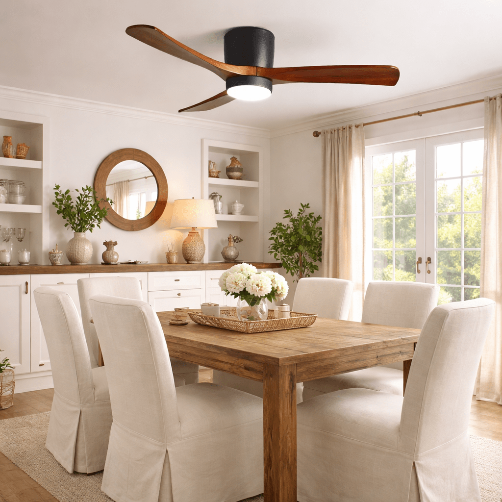 Nordic Wood Ceiling Fan Light Modern Design Living Room - Image 14