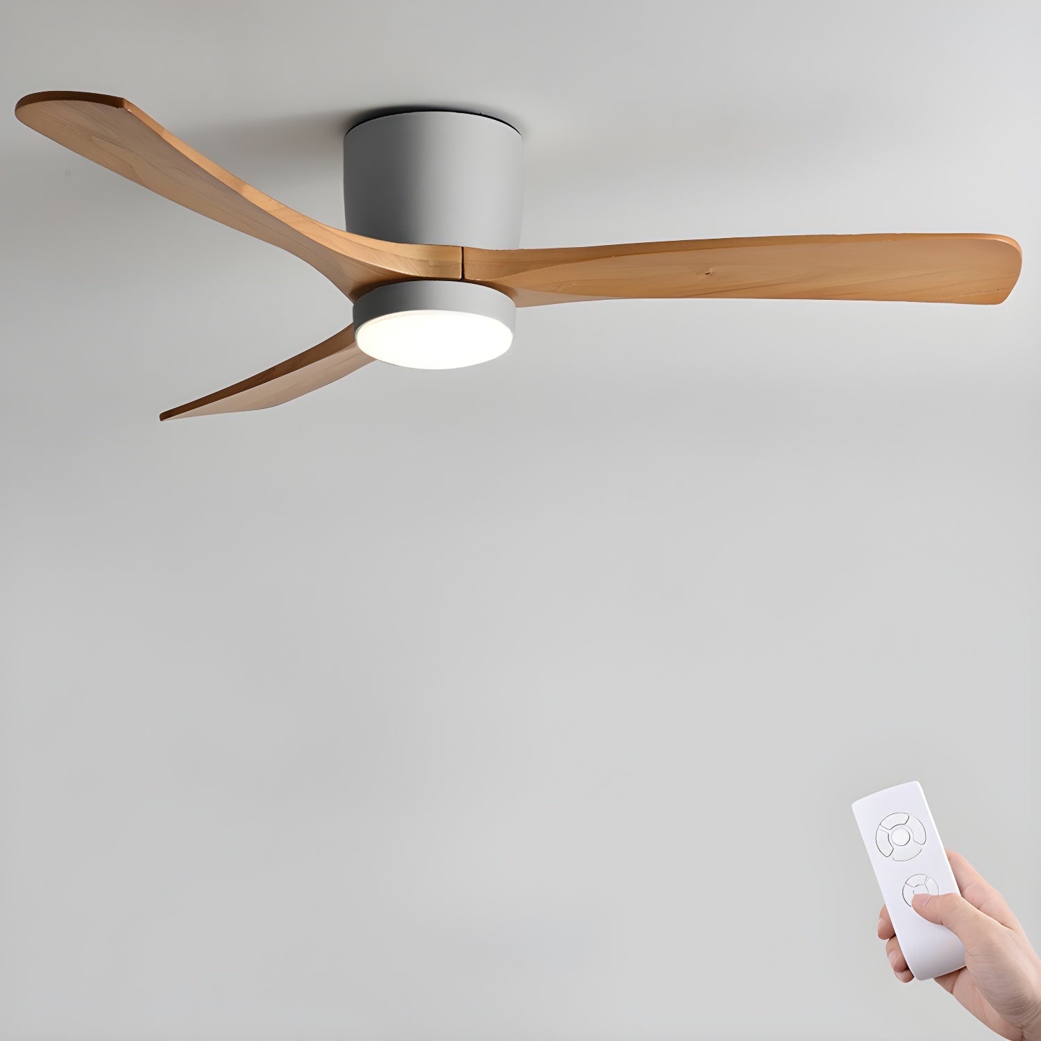 Nordic Wood Ceiling Fan Light Modern Design Living Room - Image 29