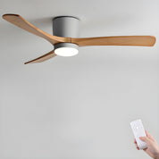 Nordic Wood Ceiling Fan Light Modern Design Living Room - Image 41