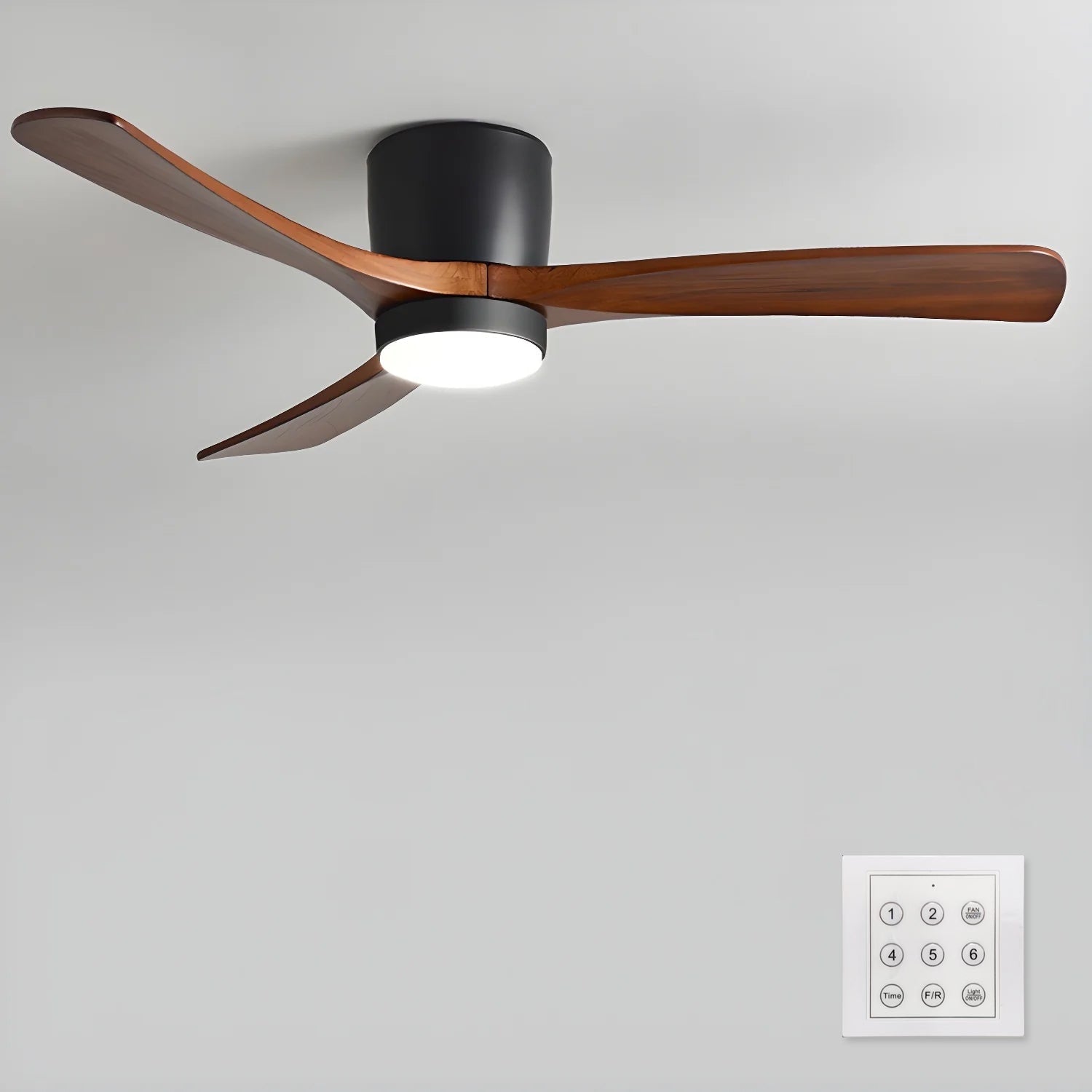 Nordic Wood Ceiling Fan Light Modern Design Living Room - Image 45