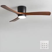 Nordic Wood Ceiling Fan Light Modern Design Living Room - Image 45