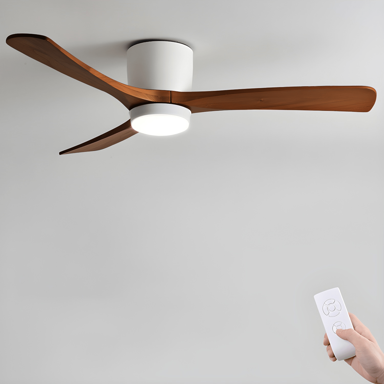 Nordic Wood Ceiling Fan Light Modern Design Living Room - Image 50