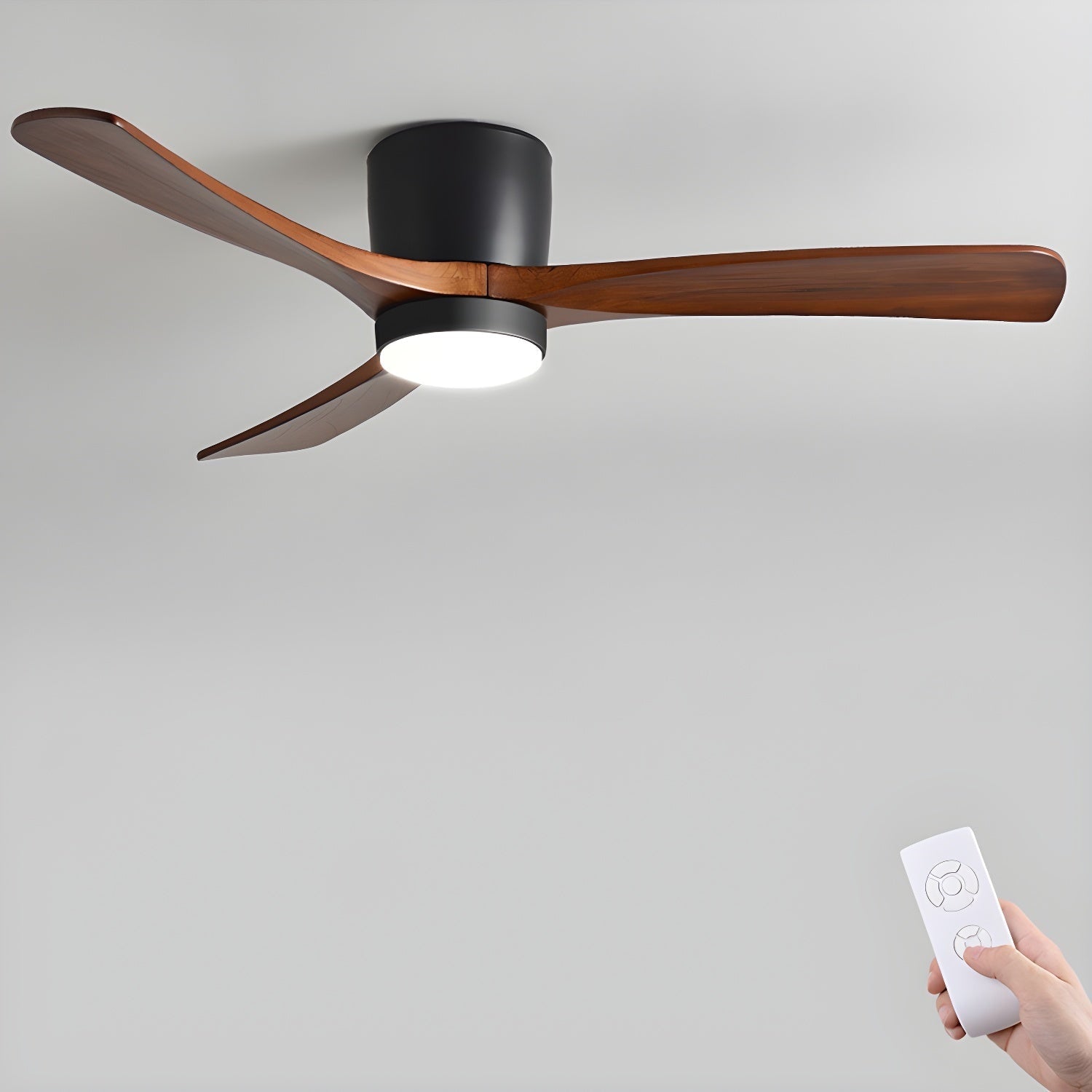 Nordic Wood Ceiling Fan Light Modern Design Living Room - Image 64