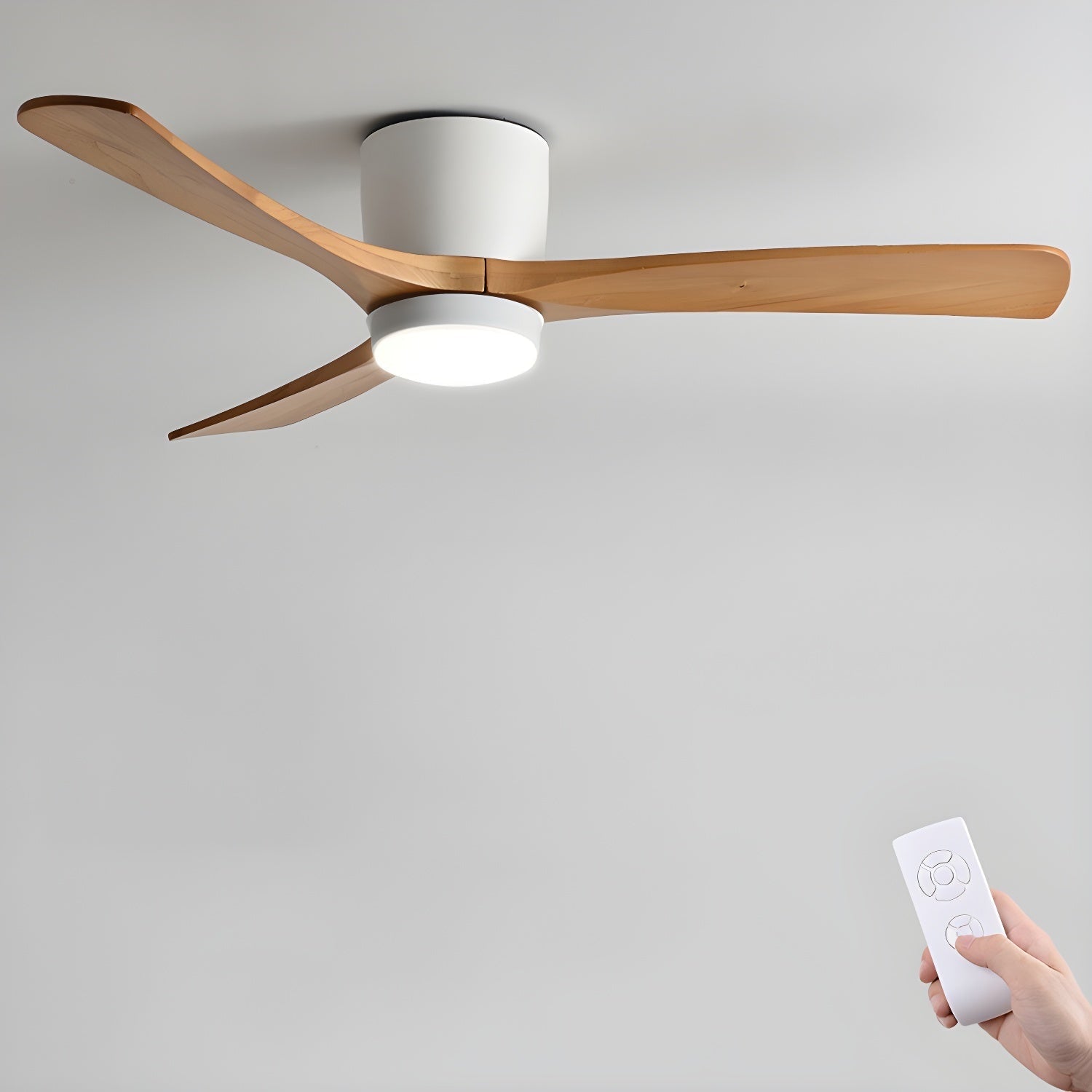 Nordic Wood Ceiling Fan Light Modern Design Living Room - Image 67
