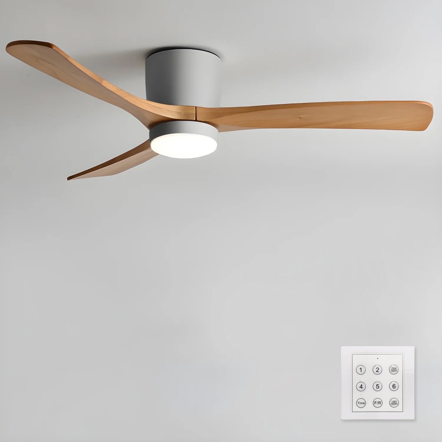 Nordic Wood Ceiling Fan Light Modern Design Living Room - Image 68
