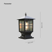 Outdoor Black Metal Lantern Post Light Garden or Patio - Image 2