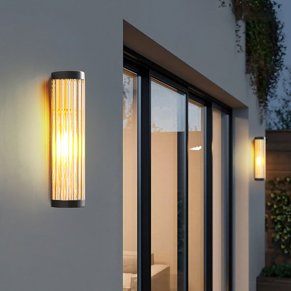 Outdoor Wall Lamp Glass Shade Modern Exterior Lighting - Image 6