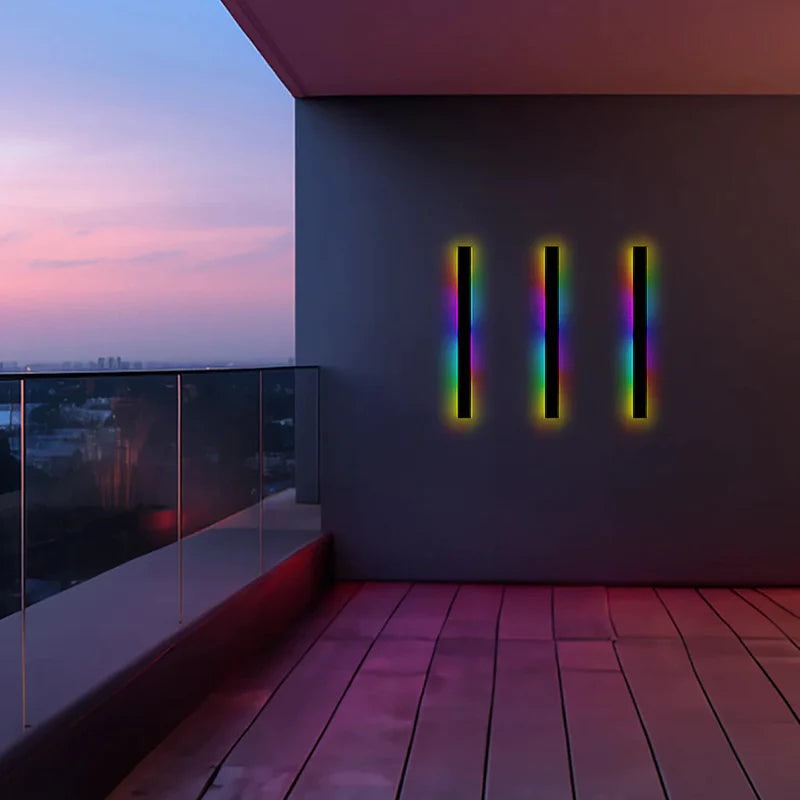Outdoor Wall Lamp Minimalist Black Metal LED - Image 10