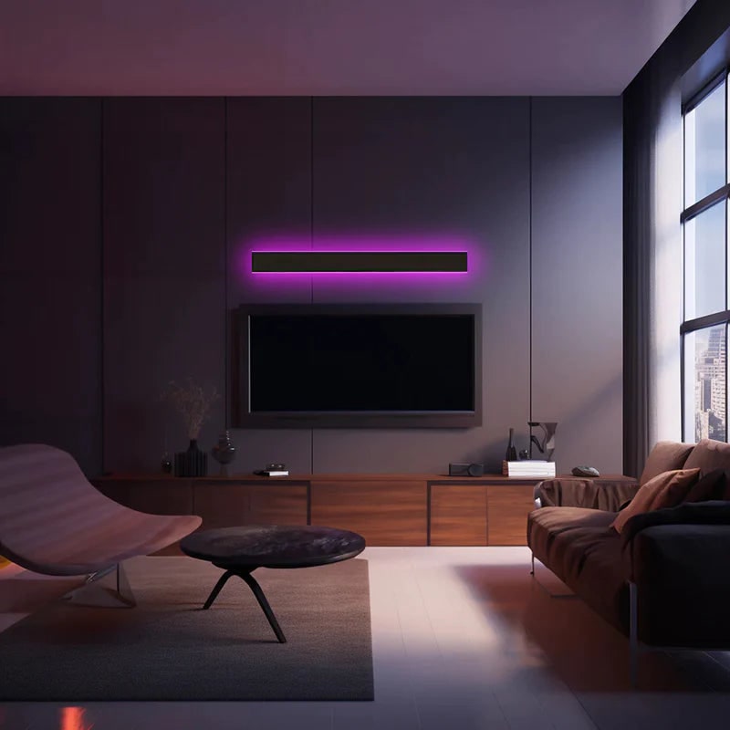 Outdoor Wall Lamp Minimalist Black Metal LED - Image 14