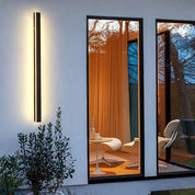 Outdoor Wall Lamp Minimalist Black Metal LED - Image 21
