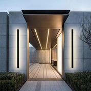 Outdoor Wall Lamp Minimalist Black Metal LED - Image 29