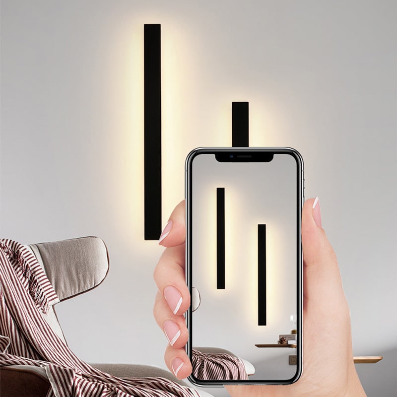 Outdoor Wall Lamp Minimalist Black Metal LED - Image 7