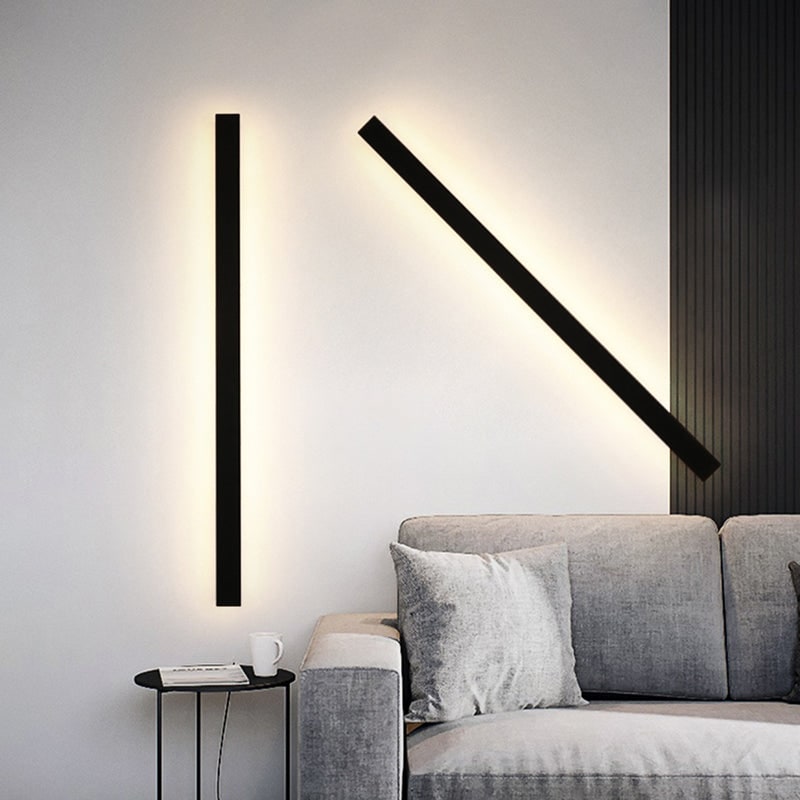 Outdoor Wall Lamp Minimalist Black Metal LED - Image 8