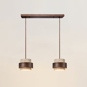 Pendant Light Travertine and Wood Modern - Image 33