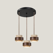 Pendant Light Travertine and Wood Modern - Image 35
