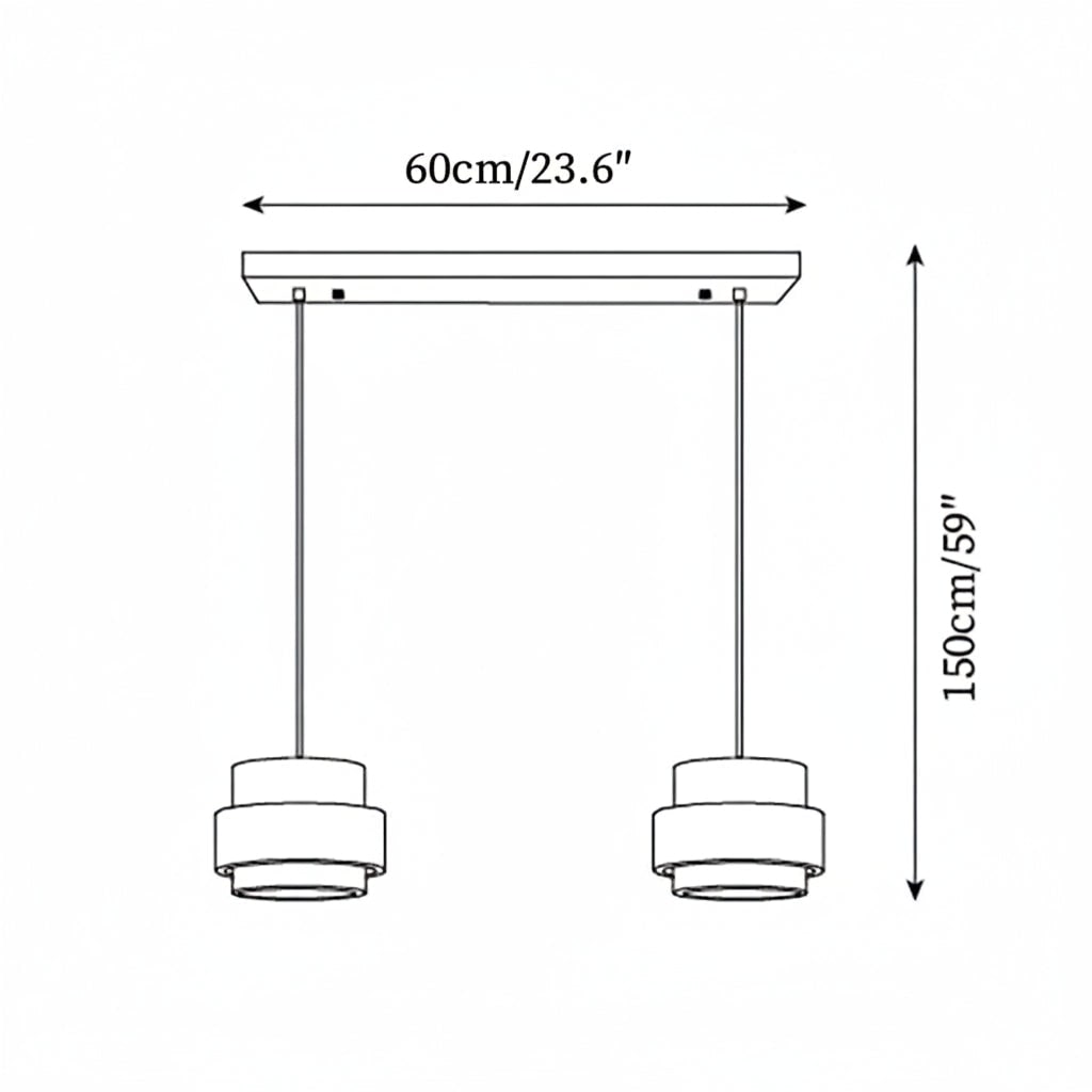 Pendant Light Travertine and Wood Modern - Image 7