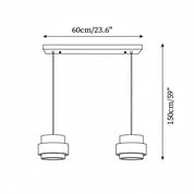 Pendant Light Travertine and Wood Modern - Image 7