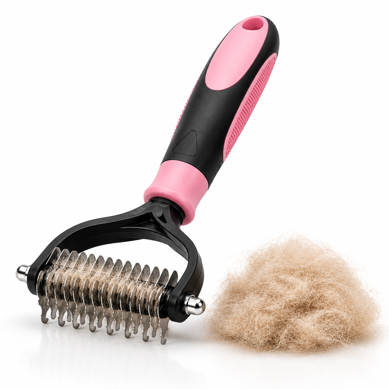 Pet Deshedding Brush Dogs & Cats Dual-Sided Grooming Tool - Image 7