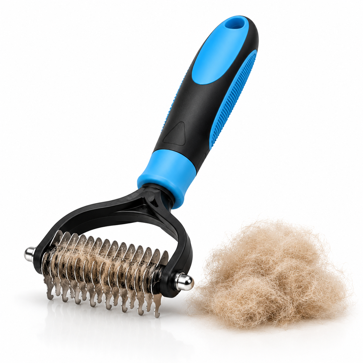 Pet Deshedding Brush Dogs & Cats Dual-Sided Grooming Tool - Image 8