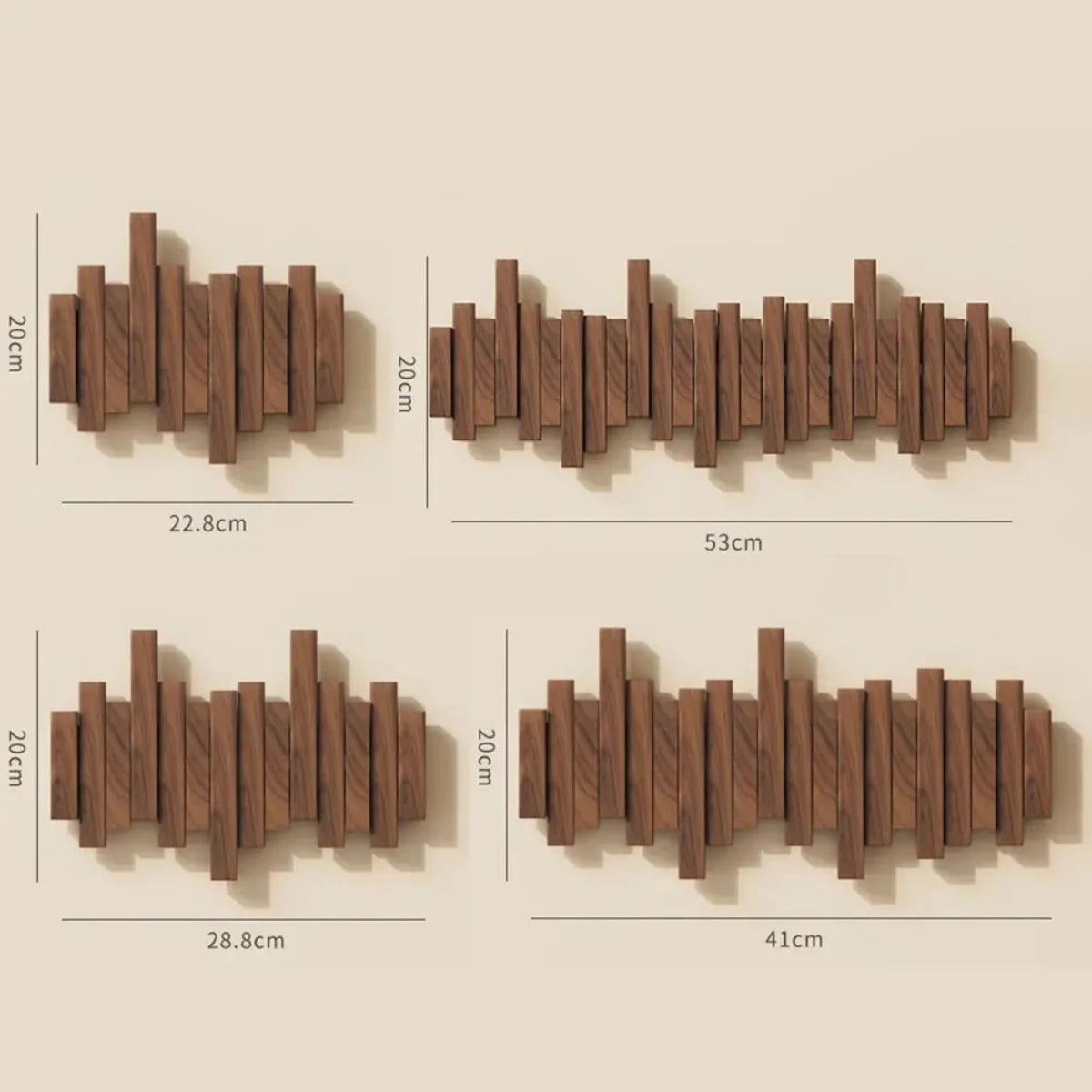 Piano-Style Wooden Wall Coat Rack Elegant Design Home Organization - Image 3