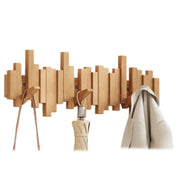 Piano-Style Wooden Wall Coat Rack Elegant Design Home Organization - Image 4