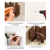 Piano-Style Wooden Wall Coat Rack Elegant Design Home Organization - Image 7
