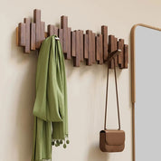 Piano-Style Wooden Wall Coat Rack Elegant Design Home Organization - Image 8