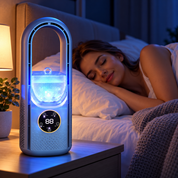Portable Air Cooler LED Light Quiet Fan Home Office Use