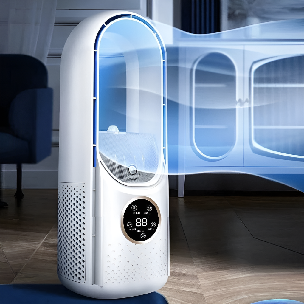 Portable Air Cooler LED Light Quiet Fan Home & Office Use - Image 2