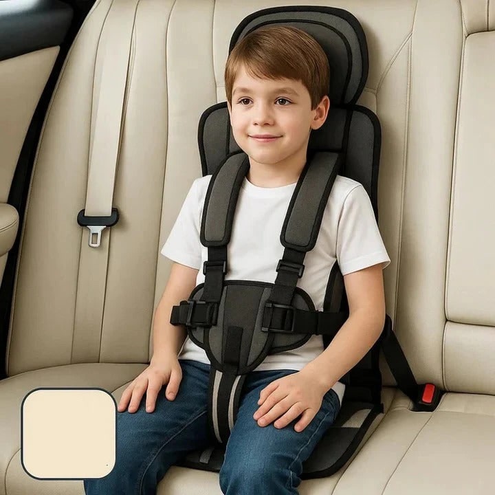 Portable Car Booster Seat 5-Point Harness and Washable Cover - Image 11