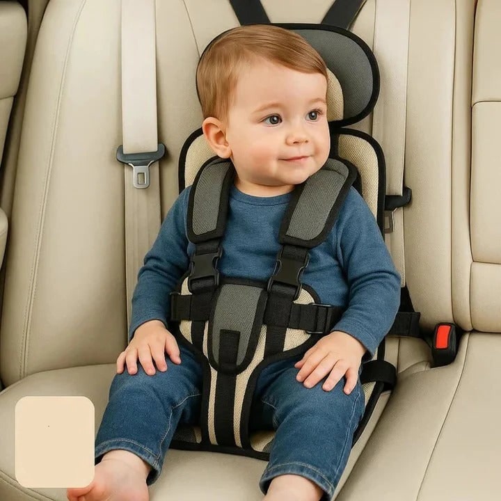 Portable Car Booster Seat 5-Point Harness and Washable Cover - Image 17
