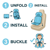 Portable Child Booster Seat Foldable Design Easy Travel Safety - Image 4